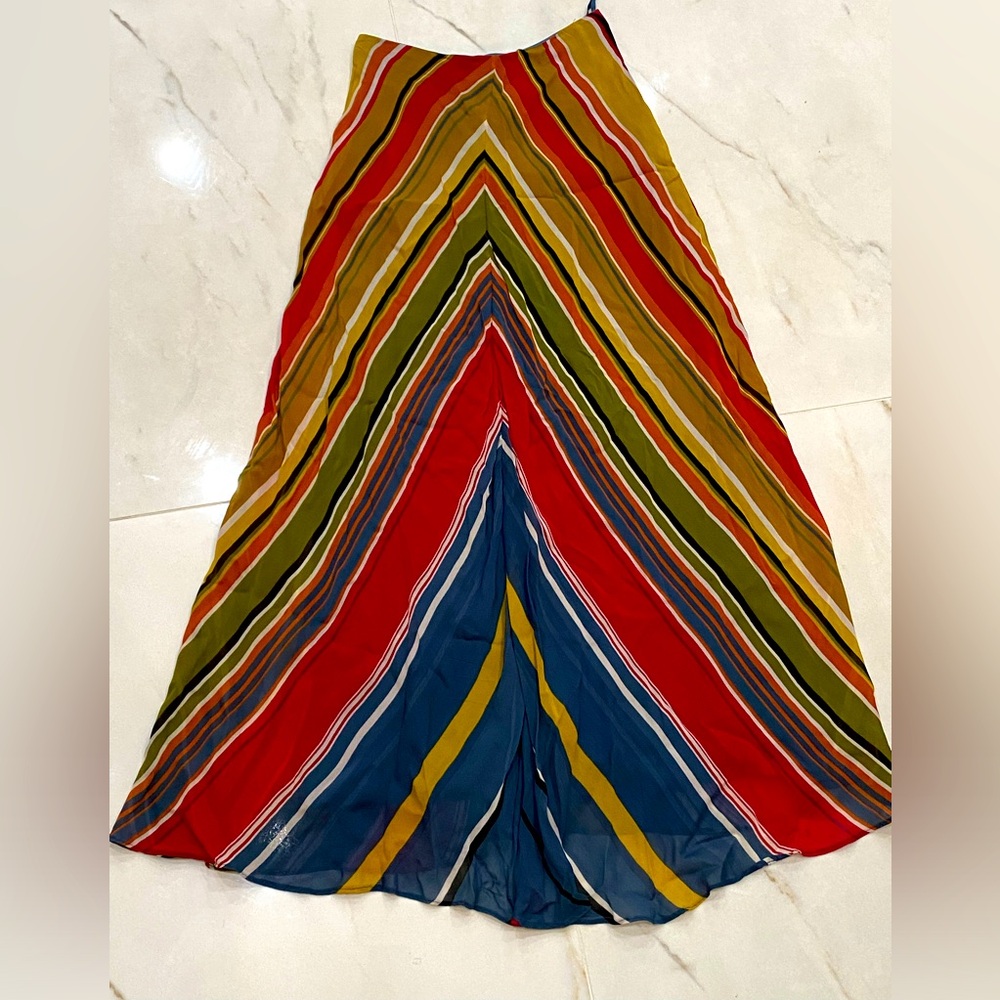 Free People Geometric Multicolor Maxi Skirt